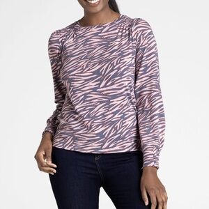 Nikini Tencel™ Jersey Blouse Multi Colored Animal Print by Thought NWT Size 6